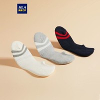HLA 海澜之家 袜子男三双装时尚撞色透气柔软船袜