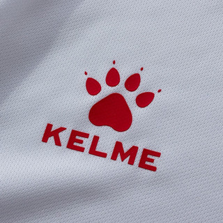 KELME /卡尔美足球服男套装比赛透气短袖V领组队服印字印号球衣 荧光蓝 XL