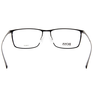 HUGO BOSS 男款黑色镜框枪黑色镜腿光学眼镜架眼镜框0976 003 60MM