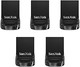 SanDisk 闪迪 128GB 5 件装 Ultra Fit USB 3.1 闪存盘 (5x128GB) - SDCZ430-128G-B5CT