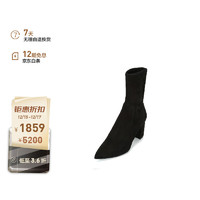 STUART WEITZMAN 女士高跟短靴黑色 LANDRY 75 BLACK SUS SUEDE STR 36.5