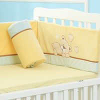 LINBEBE 霖贝儿 婴儿床上用品件套棉婴儿床围新生儿宝宝床品棉八套件