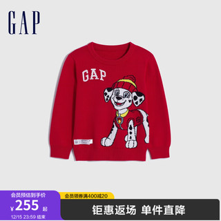 Gap 盖璞 男女幼童冬季2023新款针织衫847326儿童装毛衣 红色 90cm(1-2岁)亚洲尺码