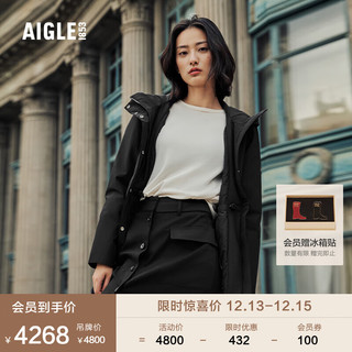 AIGLE艾高20GORE-TEX防风防雨保暖保暖棉服女士外套 黑色 AQ202 38(165/88A)
