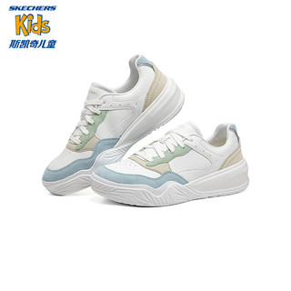 斯凯奇（Skechers）女款撞色复古经典轻便休闲板鞋运动鞋 白色/多彩色/WMLT 39