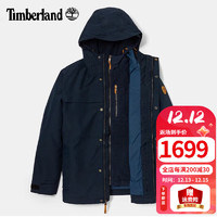 添柏岚（Timberland）防水冲锋衣男户外登山服外套装防风保暖抓绒三合一夹克A696H A696H433/蓝色-拉链连接 S/170