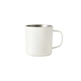 MUJI 無印良品 无印良品（MUJI）不锈钢双层马克杯 大容量男女办公水杯茶杯咖啡杯 白色 380ml