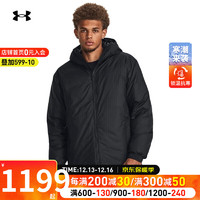 安德玛（Under Armour）ColdGear Infrared男子短款训练运动羽绒服 黑色【鸭绒】绒子含量85% M【170】