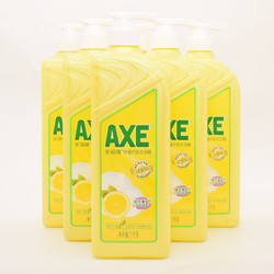 AXE 斧头 牌洗洁精维E洗碗厨房1kg*6瓶柠檬果蔬洗碗液家庭装家用官