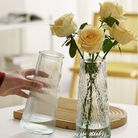 姝好 北欧风简约玻璃花瓶水养水培绿植鲜花插花瓶餐桌客厅装饰摆件