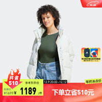 adidas阿迪达斯轻运动女装冬季530蓬保暖鸭绒羽绒服IK3165 银灰 A2XL