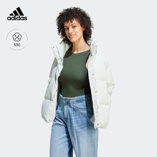 adidas阿迪达斯轻运动女装冬季530蓬保暖鸭绒羽绒服IK3165 银灰 A2XL