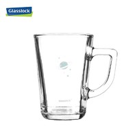 Glasslock钢化玻璃家用早餐杯果汁杯牛奶饮水杯饮料带把手水杯 木星杯260ml