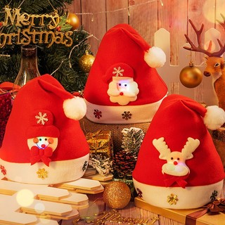 欧妮姿 圣诞帽圣诞头饰圣诞装饰品儿童圣诞节装饰品圣诞套餐发光2个装