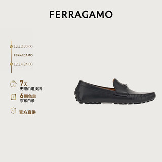 菲拉格慕（Ferragamo）男士黑色Gancini扣饰开车鞋 0762659_3E _ 75