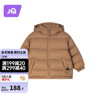 婧麒（JOYNCLEON）儿童加厚羽绒服男童女童童装宝宝秋冬外套轻薄舒适时尚萌趣潮 焦糖色 90cm