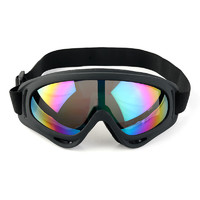 妙普乐 滑雪战术风镜对抗撞击眼镜防爆镜男女摩托车骑行运动护目镜防风镜 黑框