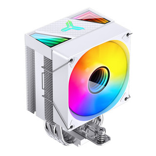 JONSBO 乔思伯 CR-1400 V2 ARGB版白色款 CPU风冷散热器(镀镍4热管/ARGB同步/PWM/133mm/多平台/附硅脂)