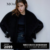 MO&Co. 摩安珂 23冬机车风仿皮毛一体立领袢扣夹克MBC4JKTT02 黑色 S/160