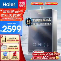 Haier 海尔 16升燃气热水器 TSI增压零冷水 水伺服 JSQ30-16QR5DPQGU1