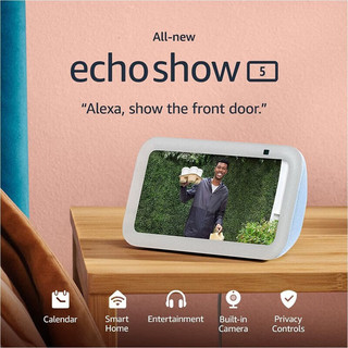 Amazon Echo Show 5 5英寸智能显示器音箱音响 2023第三代 黑色-带支架