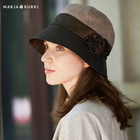 玛丽亚.古琦（MARJA KURKI）保暖羊毛帽子女士冬季 款礼帽 时尚休闲帽 米咖色