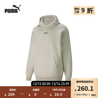 彪马（PUMA）  男子秋冬加绒休闲刺绣连帽卫衣 CLASSICS 534364 仙人掌色-41 M(175/96A)