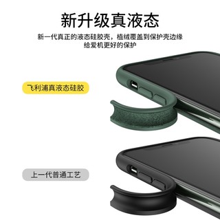 飞利浦（PHILIPS） 苹果11手机壳iphone11promax液态硅胶保护套全包防摔简约软男女 抹茶绿丨线下同款丨真液态硅胶 iPhone 11 Pro-5.8英寸