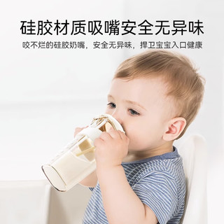 英氏（YEEHOO）翻盖奶瓶6个月以上PPSU吸管奶瓶婴儿防胀气宽口径儿童喝奶吸管杯 【翻盖奶嘴7-12月+】奶嘴针+奶瓶刷+重力球