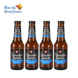 Estrella Galicia 埃斯特拉 无醇啤酒   250ml 无醇大麦拉格*4瓶尝鲜装