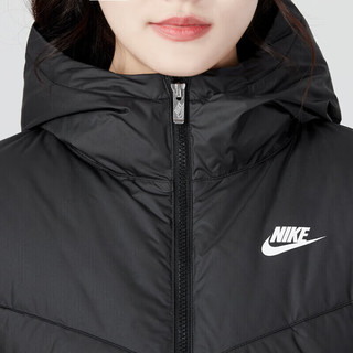 耐克（NIKE）服女装 秋冬运动服保暖中长款连帽上衣 DQ6874-010 S【150-155cm/80-90斤】