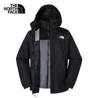 北面（The North Face）三合一冲锋衣男抓绒内胆防风防水保暖外套 NY7 L/175