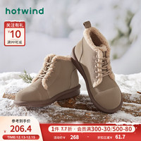 热风冬季女士时尚休闲靴防滑加绒棉鞋短靴雪地靴 09灰色 34(正码)