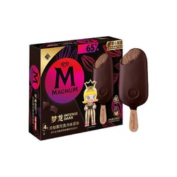 MAGNUM 梦龙 和路雪梦龙冰淇淋浓郁黑巧克力味64g*4支冰激凌