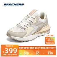 SKECHERS 斯凯奇 春季女子可颂鞋撞色板鞋155442 自然色/NAT 35