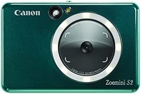 Canon 佳能 Zoemini S2(青色)- 超薄即时相机和口袋照片打印机,内置镜子和环形灯捕捉自拍的理想选择