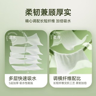 Lam Pure 蓝漂 卷纸5层加厚卫生纸 生活厕纸纸巾整箱囤货家庭装 绿野森林系列 实芯100克*50卷（共5提）