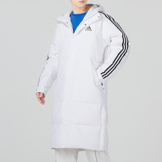 阿迪达斯 （adidas）官网女装羽绒服23冬季运动服加厚保暖长款过膝连帽羽绒服 HN2098/含绒量80% XS