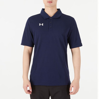 安德玛（UNDERARMOUR）男装 运动服t恤男日常商务休闲短袖POLO衫 21500537-408  S(165/88A)