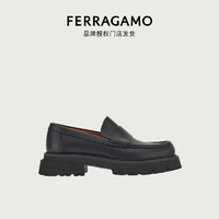 菲拉格慕（Ferragamo）【品牌授权门店发货】男士黑色厚底乐福鞋  0762686_3E _ 80