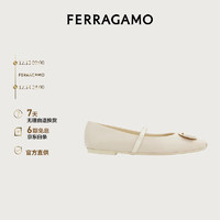 菲拉格慕（Ferragamo）女白色平底鞋 0768869_1C _ 65 