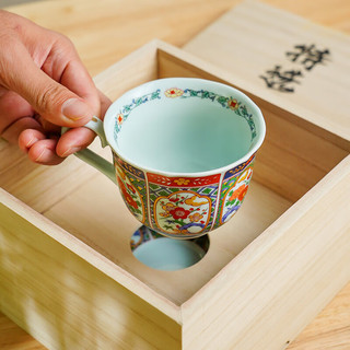 美浓烧（Mino Yaki）日本古伊万里有田烧咖啡杯碟套器具装轻奢宫廷风下午茶杯子 春樱绘