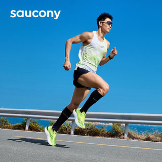 索康尼（SAUCONY）男鞋 冬啡鹏3竞速跑鞋轻便透气耐磨缓震跑步鞋 啡鹏3/绿黑 44码