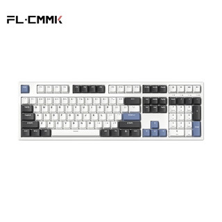 FL·ESPORTS 腹灵 GP108 108键 2.4G蓝牙 多模无线机械键盘 初晓白 FLCMMK冰川粉轴 RGB