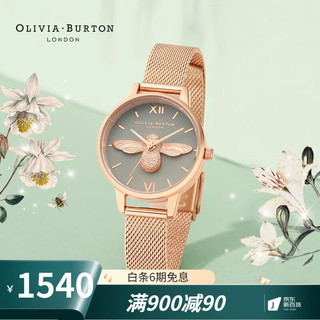 OLIVIA BURTON 3D Bees蜜蜂系列 30毫米石英腕表 OB16EX116