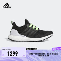 adidas阿迪达斯轻运动ULTRABOOST男女保暖防滑耐磨休闲跑步鞋 黑色/荧光绿 40.5(250mm)