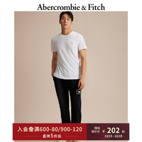 ABERCROMBIE & FITCH【美式学院标志】男装秋冬复古街头风保暖抓绒运动裤卫裤332137-1 黑色 S (175/76A)