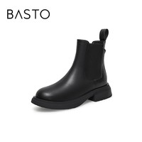 BASTO 百思图 2022冬季新款商场同款时尚潮流烟筒靴切尔西靴女靴VGN09DD2