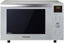 Panasonic 松下 德国 NN-DF385MEPG 微波炉 / 1000 W / 23 L 烹饪空间/平整花园地板无旋转盘/儿童*装置/银色
