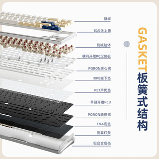XINMENG 新盟 M71 V2 71键 2.4G蓝牙 多模无线机械键盘 松石蓝 白玉轴 RGB